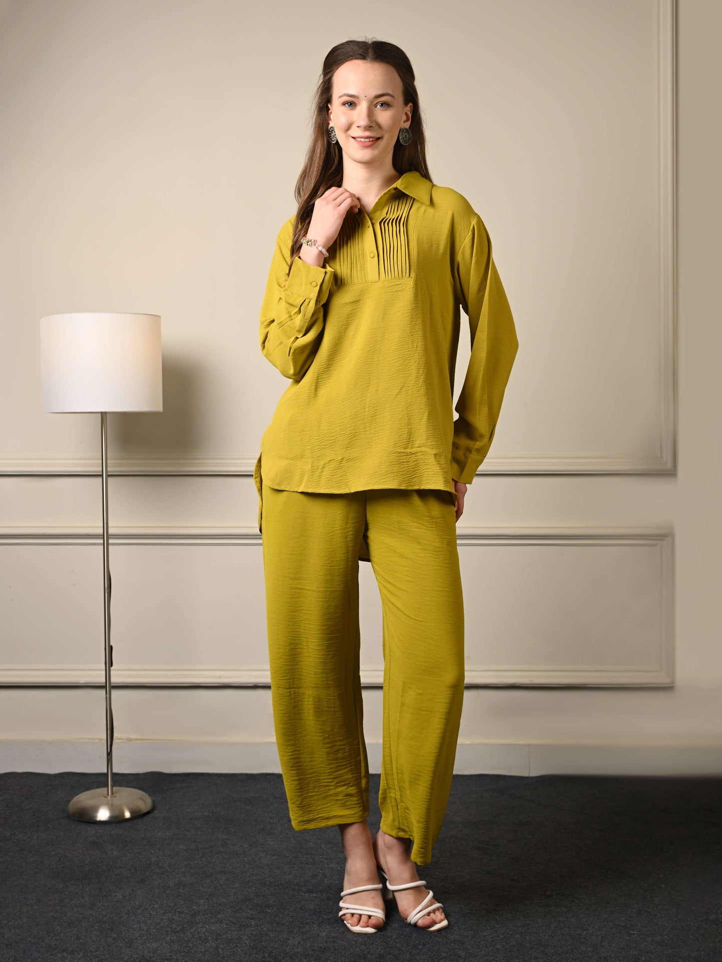 Mustard Yellow Imported Fabric Coord Set