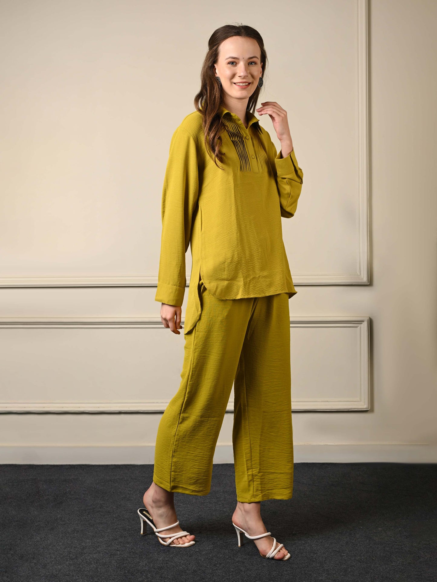 Mustard Yellow Imported Fabric Coord Set