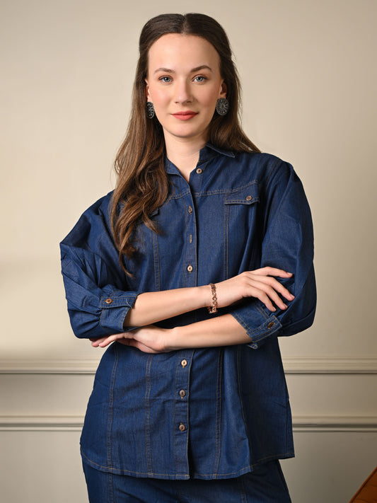 Blue Denim Coord Set