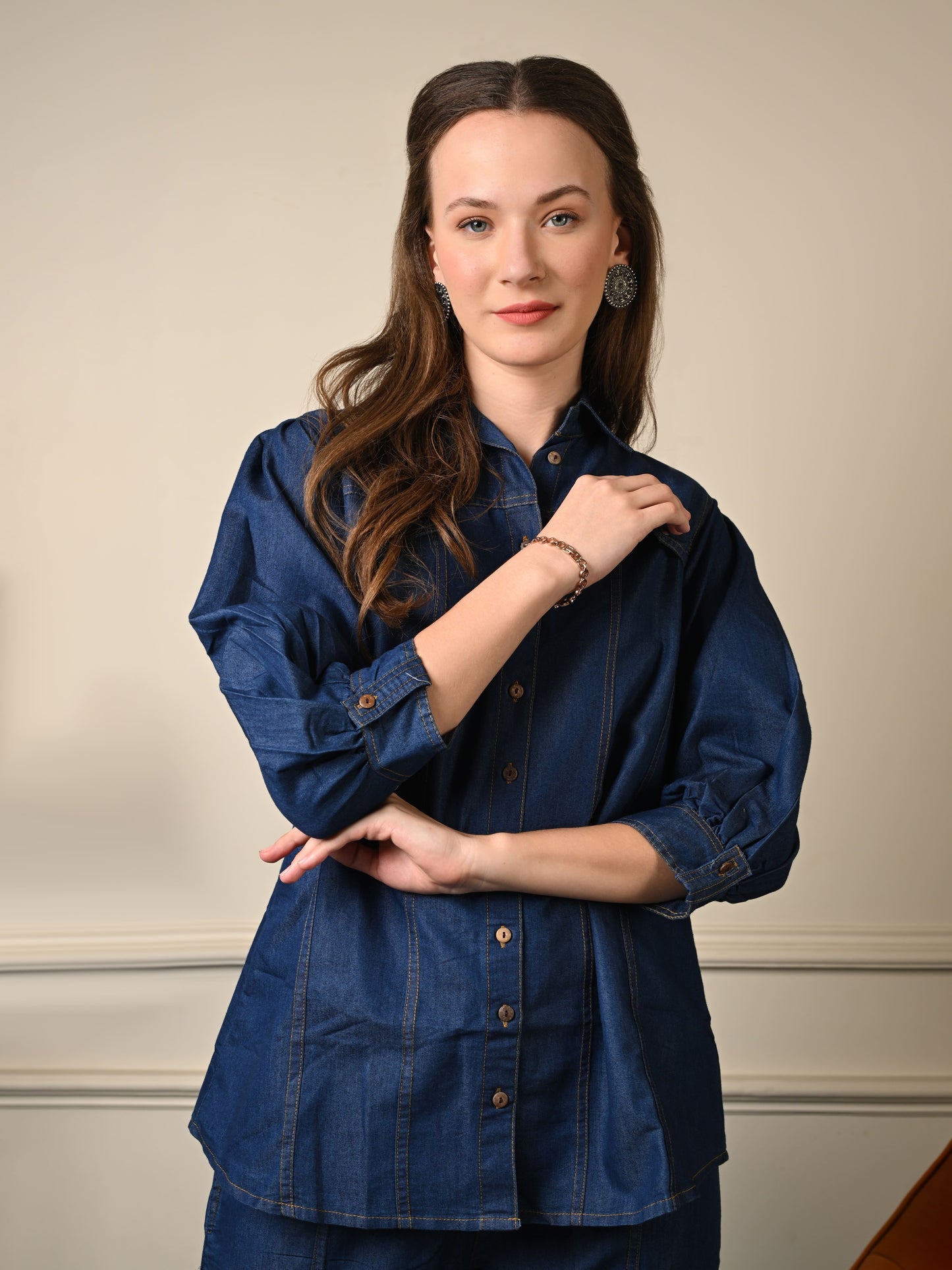 Blue Denim Coord Set