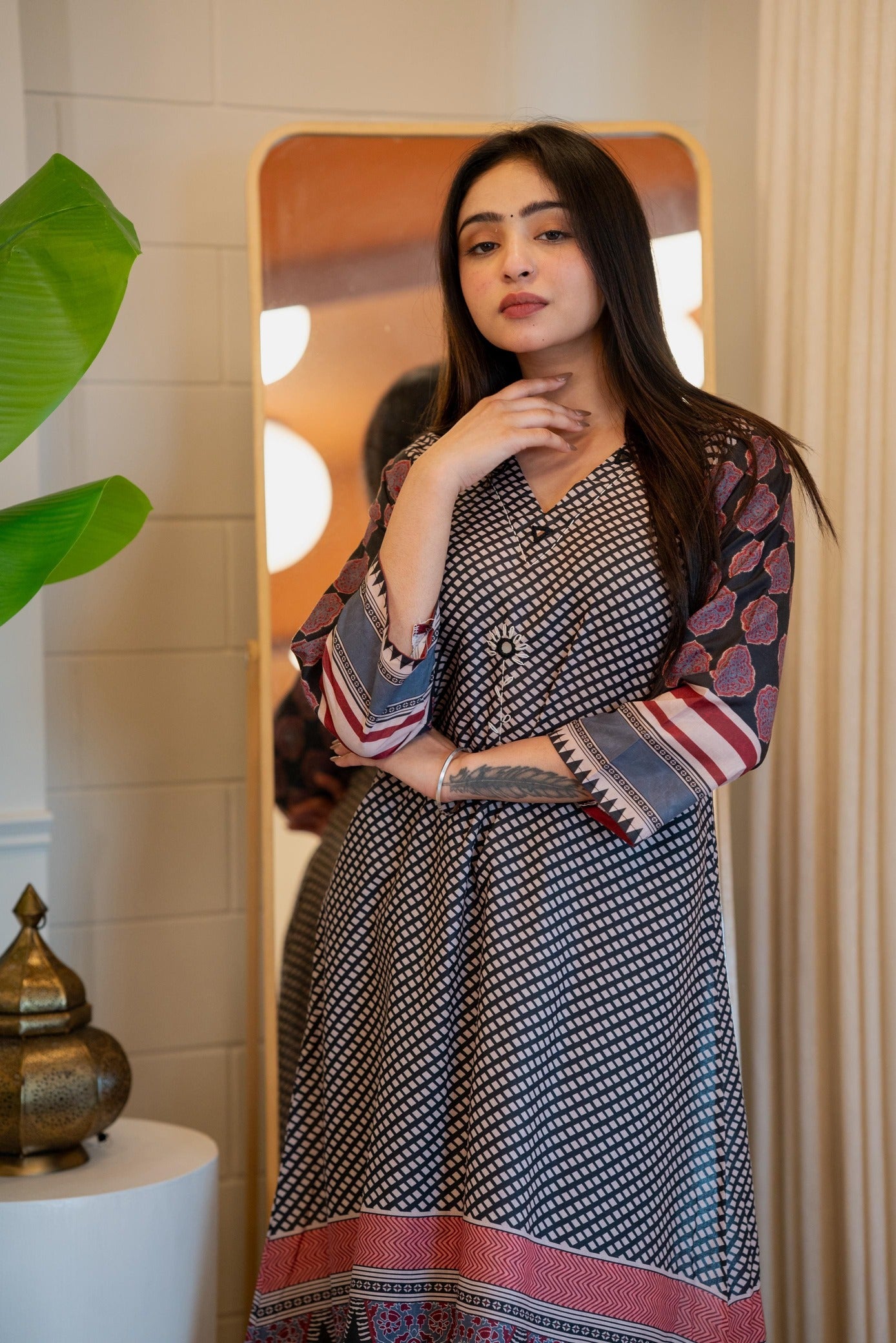Midnight Blue Flared Kurta Pant Set