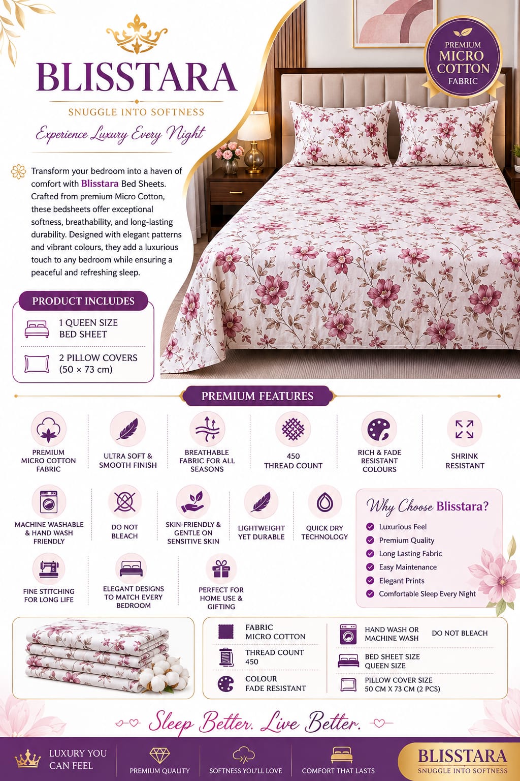 Gardenia Bedsheet