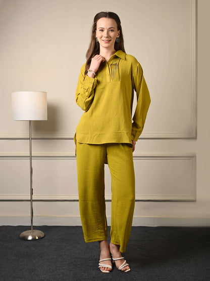 Mustard Yellow Imported Fabric Coord Set