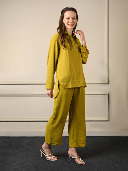 Mustard Yellow Imported Fabric Coord Set