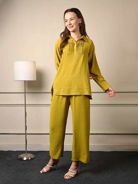 Mustard Yellow Imported Fabric Coord Set