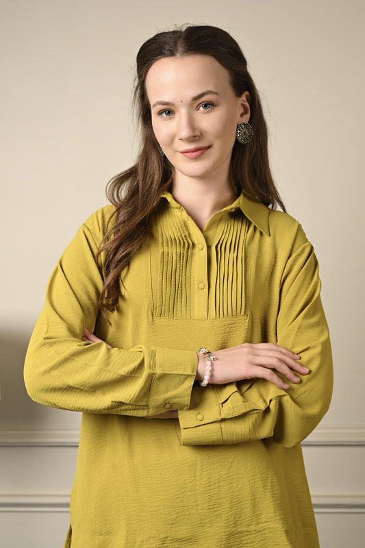 Mustard Yellow Imported Fabric Coord Set