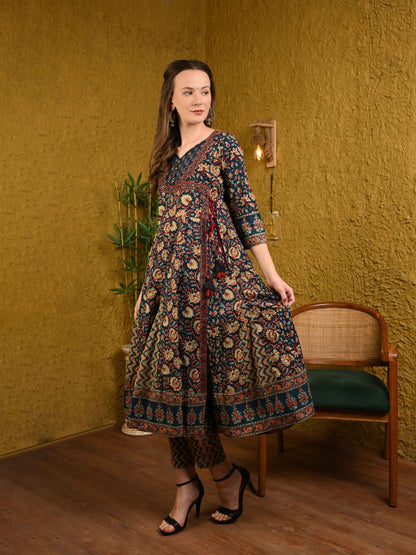 Indigo Blue Anarkali Kurta Set
