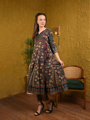 Indigo Blue Anarkali Kurta Set