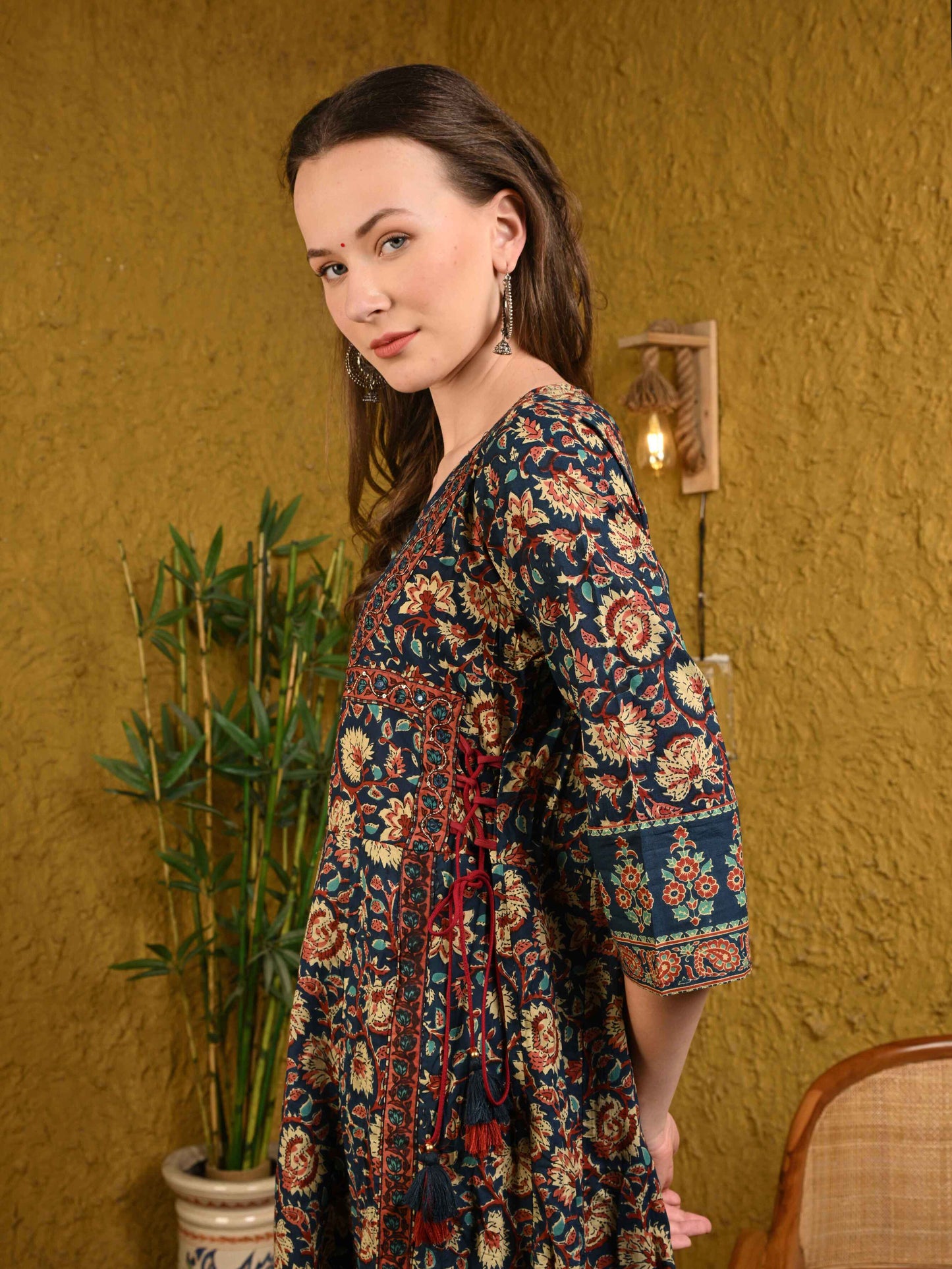 Indigo Blue Anarkali Kurta Set