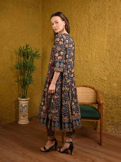 Indigo Blue Anarkali Kurta Set