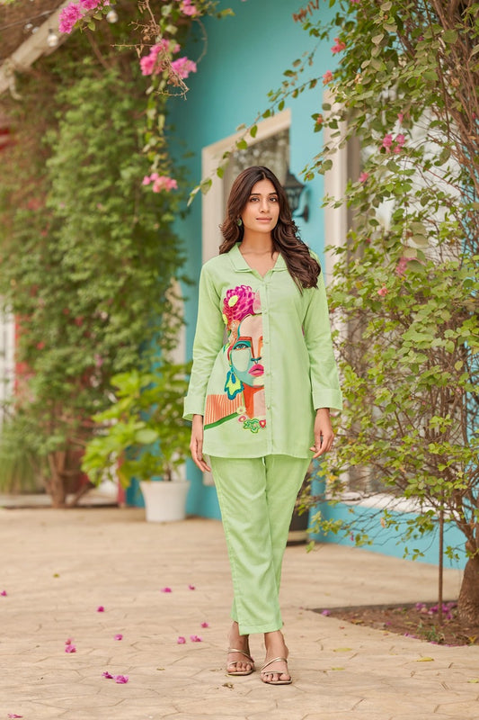Verdant Mirage Green Coord Set