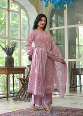 Opaline Blush Pink Cotton Suit Set