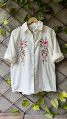 Serene White Shirt Style Top