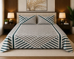 Sapphire Geometric Bedsheet