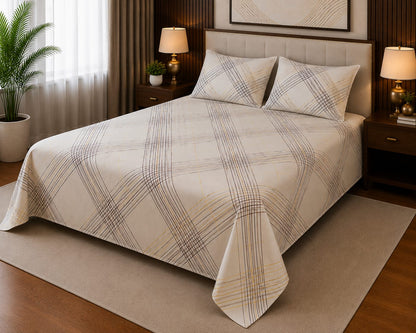 Azure Geometric Bedsheet