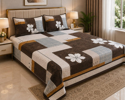 Santorini Brown Bedsheet