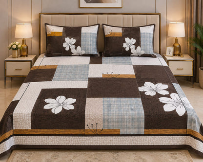 Santorini Brown Bedsheet