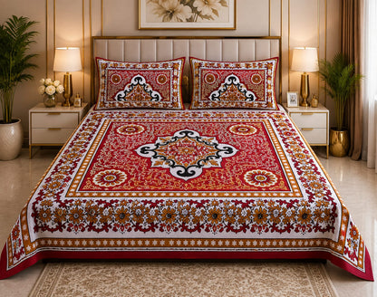 Symphony Block Print Bedsheet