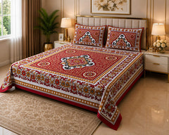 Symphony Block Print Bedsheet
