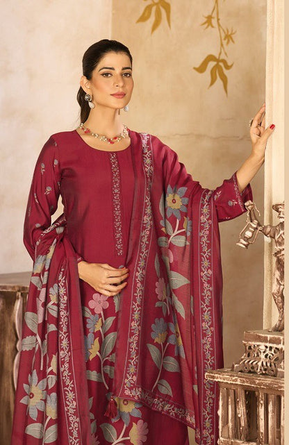Royal Maroon Red Rayon Silk Suit Set with Dupatta
