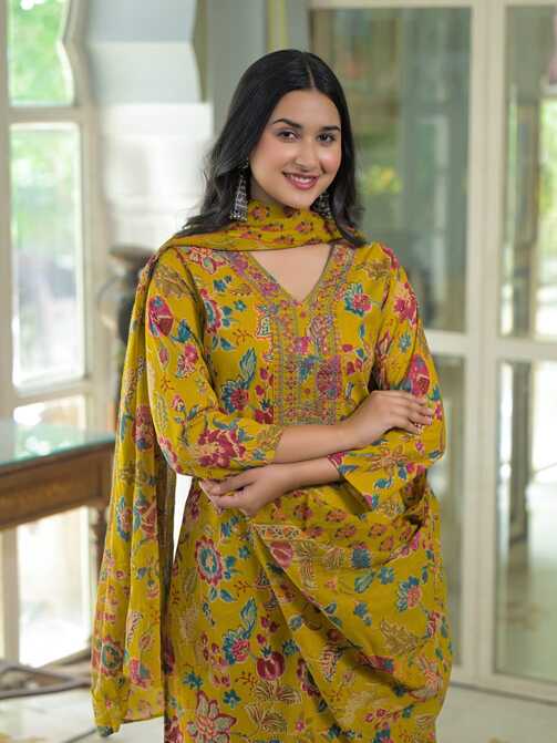 Amber Yellow Organic Cotton Suit Set
