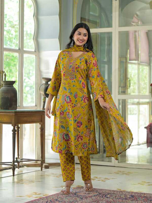 Amber Yellow Organic Cotton Suit Set